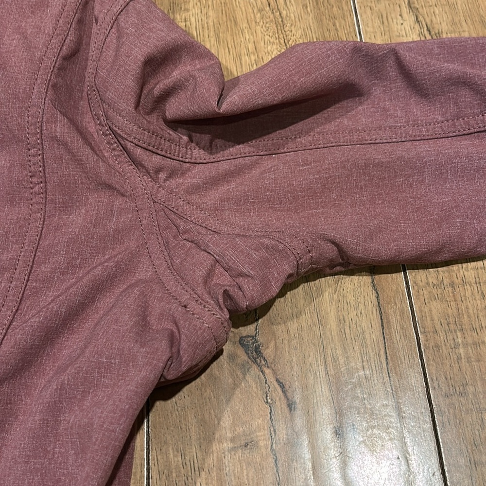 Women's Hooded Parka Jacket - Burgundy - Picture 7 of 11
